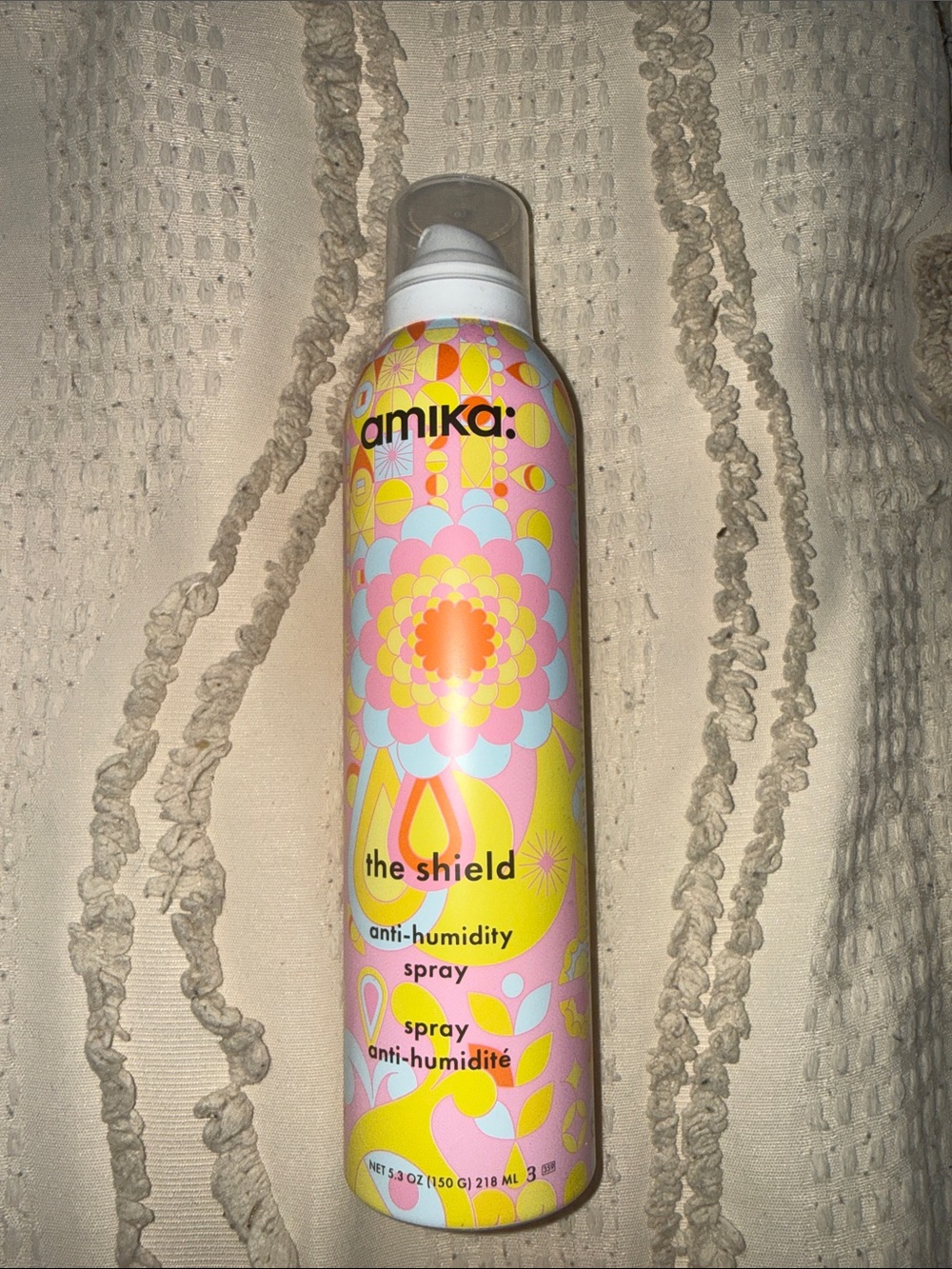 amika Anti-Humidity Shield Spray - Pink, Yellow & Light Blue